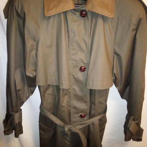 Cambridge Insulated Interchangeable Midi Trench Coat Womens Size 10P•VINTAGE - Picture 3 of 11